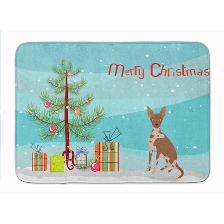 Carolines Treasures Tan Abyssinian or African Hairless Dog Christmas Tree Machine Washable Memory Foam Mat CK3491RUG